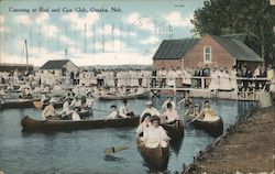 Canoeing at Rod and Gun Club Omaha, NE Postcard Postcard Postcard