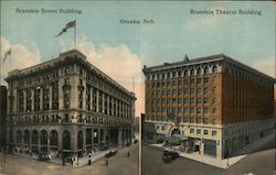 Brandeis Stores and Theatre Buildings Postcard