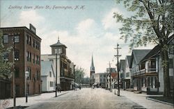 Looking down Main Street Farmington, NH Postcard Postcard Postcard