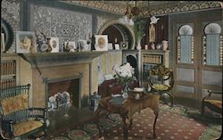 Interior of Burdette's Residence Postcard