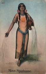 Miss Spokane, a Beautiful Native American Woman Postcard