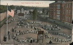 Public Playground Scene Postcard