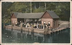 Steamer Landing at Hague on Lake George New York Postcard Postcard Postcard