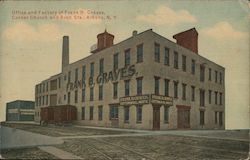 Office and Factory of Frank B. Graves, Corner Church and Arch Streets Postcard