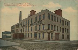 Office and Factory of Frank B. Graves, Corner Church and Arch Streets Albany, NY Postcard Postcard Postcard