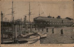 Boat Landing and U.S.S. Santee, Naval Academy Annapolis, MD Postcard Postcard Postcard