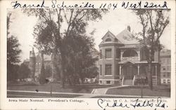 Iowa State Normal, President's Cottage Postcard