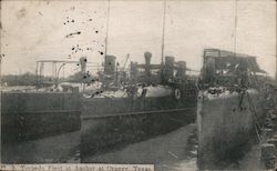 S. Torpedo Fleet at Anchor Postcard