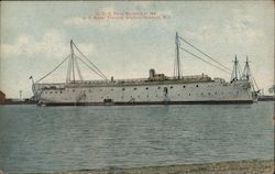 U.S.S. Rena Mecedes at the U.S. Naval Training Station Newport, RI Postcard Postcard Postcard