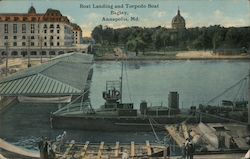 Boat Landing and Torpedo Boat Bagley Postcard