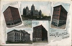 Greetings from Des Moines Postcard