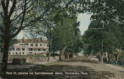 Main Street, Showing the Southborough Arms Massachusetts Postcard Postcard Postcard