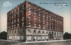 The Moose Jaw Community Hotel Postcard