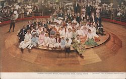 Human Roulette Wheel, Steeplechase Park Postcard