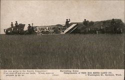 Harvest Scene - The Big Bend Land Company Postcard