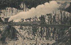 Great Northern train on Loop Scenic, WA Postcard Postcard Postcard