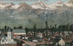 Birds Eye View of Resident Portion of Valdez Postcard