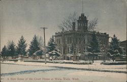 A Rare Scene of the Court House Walla Walla, WA Postcard Postcard Postcard