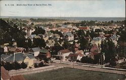 Bird's Eye View of Santa Cruz California Postcard Postcard Postcard