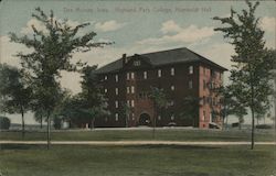 Highland Park College, Humboldt Hall Des Moines, IA Postcard Postcard Postcard