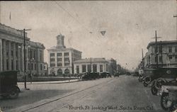 Fourth Street Looking West Postcard