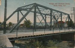 Bridge and Burbank Home Postcard