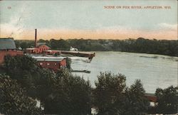 Scene on Fox River Postcard
