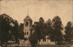 Lodi High School California Postcard Postcard Postcard