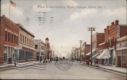 First Street Looking West Postcard