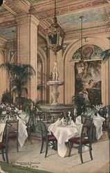 Donatello Fountain, Palm Room - Hotel La Salle Postcard