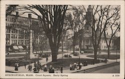 Court Square Springfield, MA Postcard Postcard Postcard