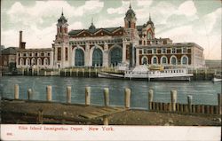 Ellis Immigration Depot Postcard