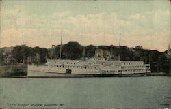 "City of Bangor" at Dock Gardiner, ME Postcard Postcard Postcard