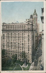 Broadway and Trinity Building Postcard