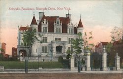Schwab's Residence, Riverside Drive Postcard