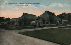 The Conservatory, Botanical Gardens, Central Park Postcard