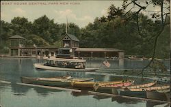Boat House Central Park New York Postcard