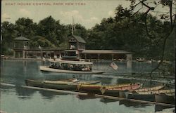 Boat House Central Park Postcard