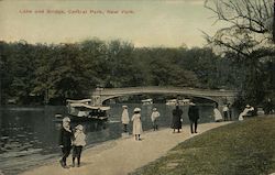 Lake and Bridge, Central Park Postcard