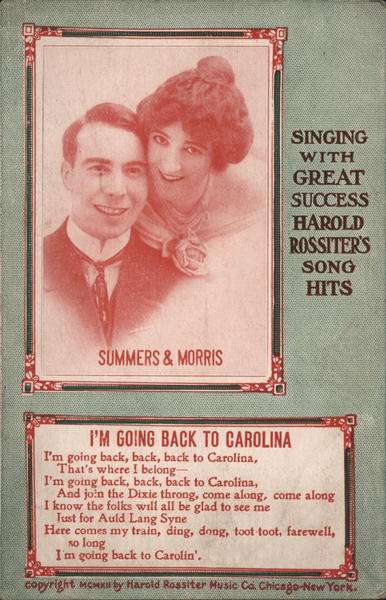 Singing With Great Success Harold Rossiter Advertising