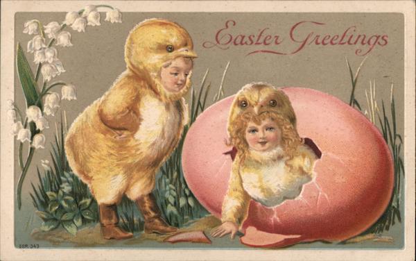 Easter Greetings With Children