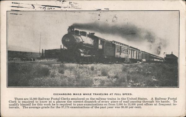 Exchanging Mails While Traveling At Full Speed Trains, Railroad