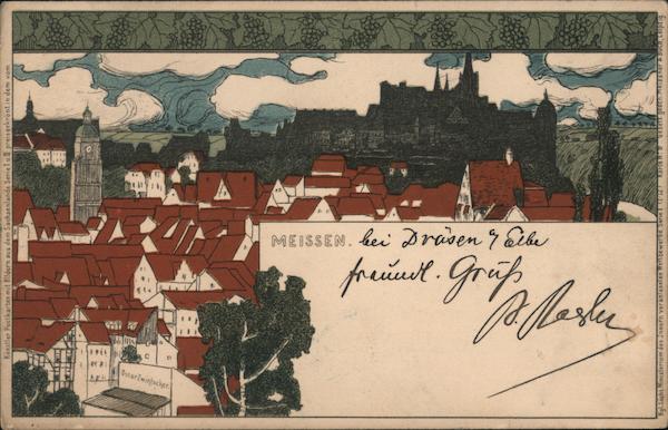 A Painted City In The Background Austria Oscar Zwintscher