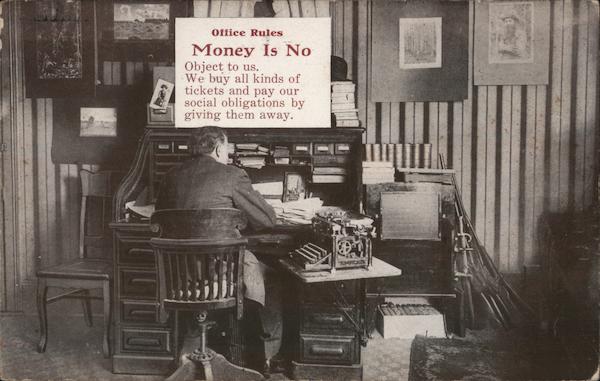 Office Rules Money Is No Typewriters