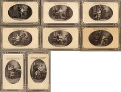 Set of 8: Office Romance Postcard