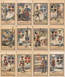 Lot of 12: Fort Ticonderoga Revolutionary War Soldiers Postcard Postcard Postcard