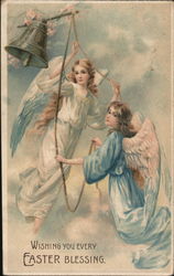 Angels Ringing a Bell Postcard