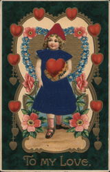 To My Love Hearts Postcard Postcard Postcard