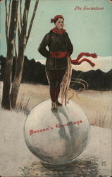 Season's Greetings - The Snowshoer Postcard