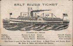Salt River Ticket Steamer Bill Bryan Postcard